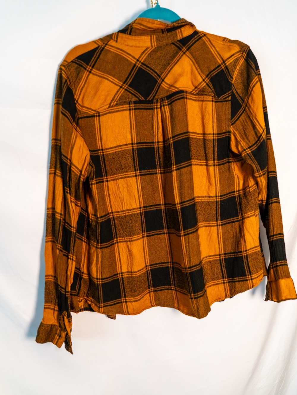 Maurices Black and Mustard Plaid Shirt - Picture 2 of 3